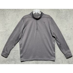 Nike Dri-FIT 1/4 Zip Pullover Gray Mens Golf Weight Train Mid Weight Size Large